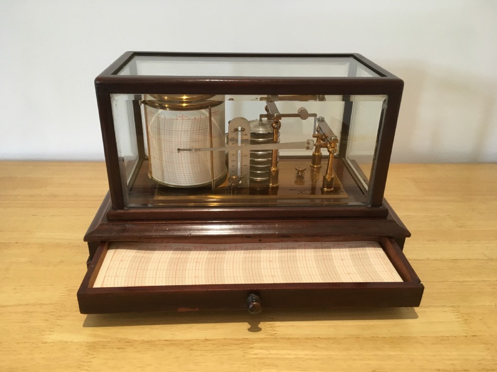 Mahogany Barograph by Negretti & Zambra View III