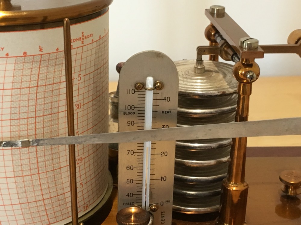 Mahogany Barograph by Negretti & Zambra View IV