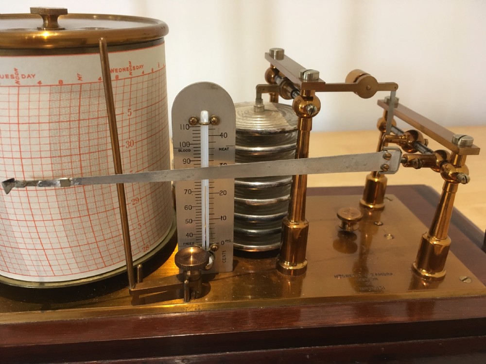 Mahogany Barograph by Negretti & Zambra View V