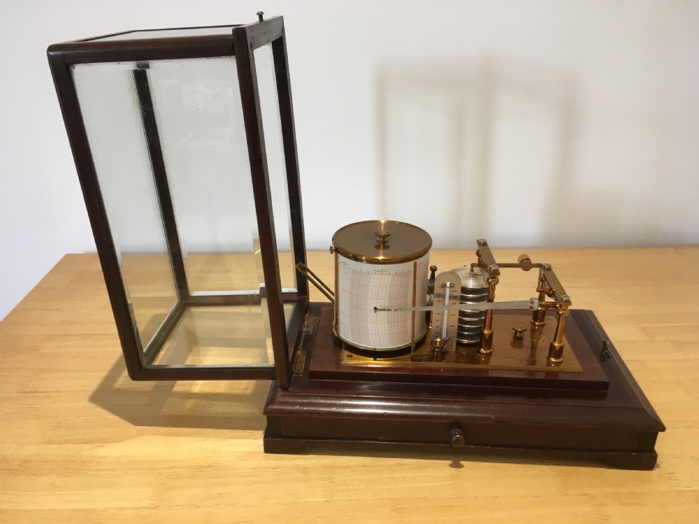 Mahogany Barograph by Negretti & Zambra View VI