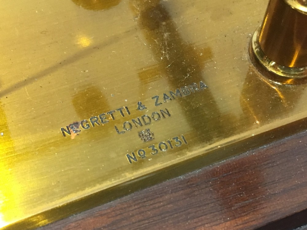 Mahogany Barograph by Negretti & Zambra View VII