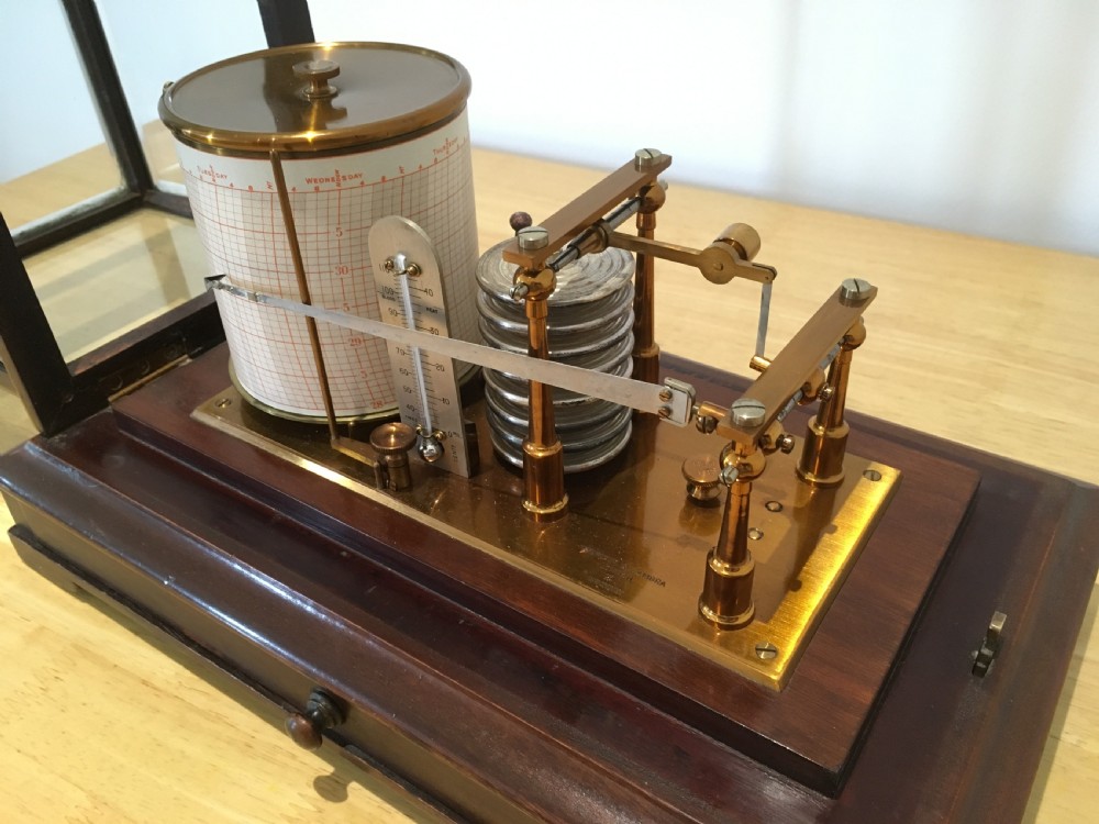 Mahogany Barograph by Negretti & Zambra View IX