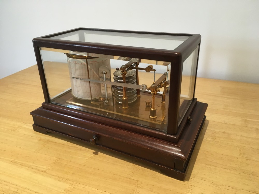 Mahogany Barograph by Negretti & Zambra View X