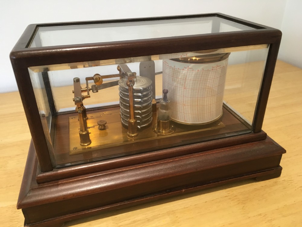 Mahogany Barograph by Negretti & Zambra View XI