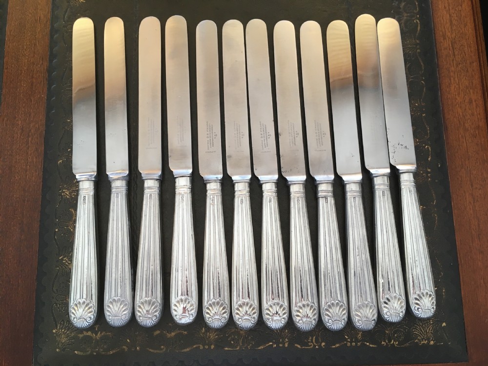 12 Georgian Silver Dinner Knives