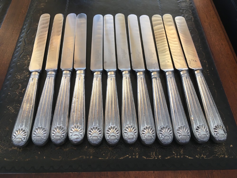 12 Georgian Silver Dinner Knives View II