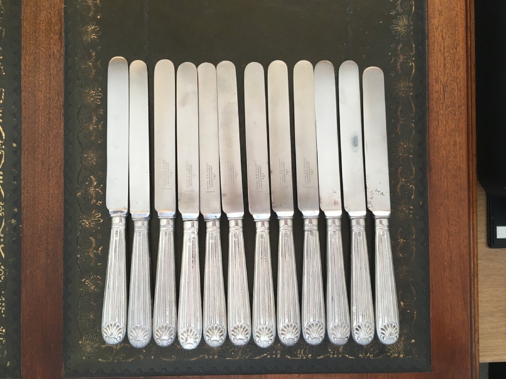 12 Georgian Silver Dinner Knives View VI