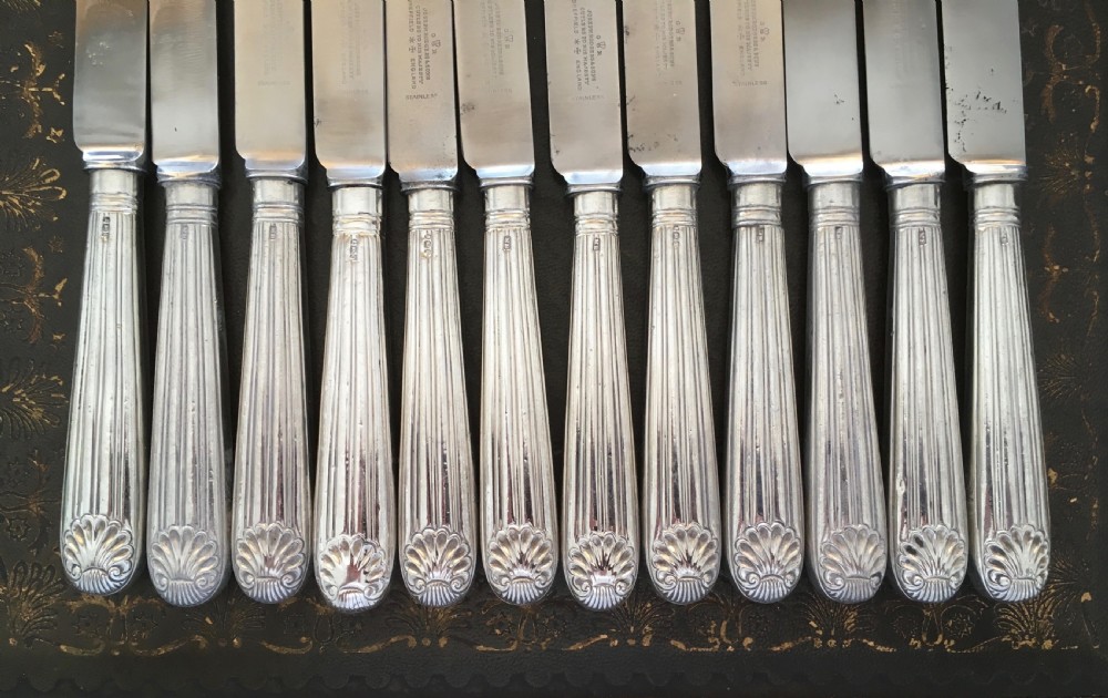 12 Georgian Silver Dinner Knives View VII