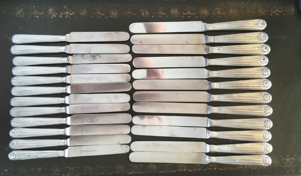 12 Georgian Silver Dinner Knives View X