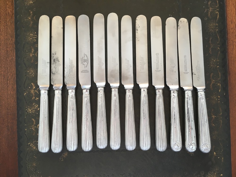 12 Georgian Silver Dinner Knives