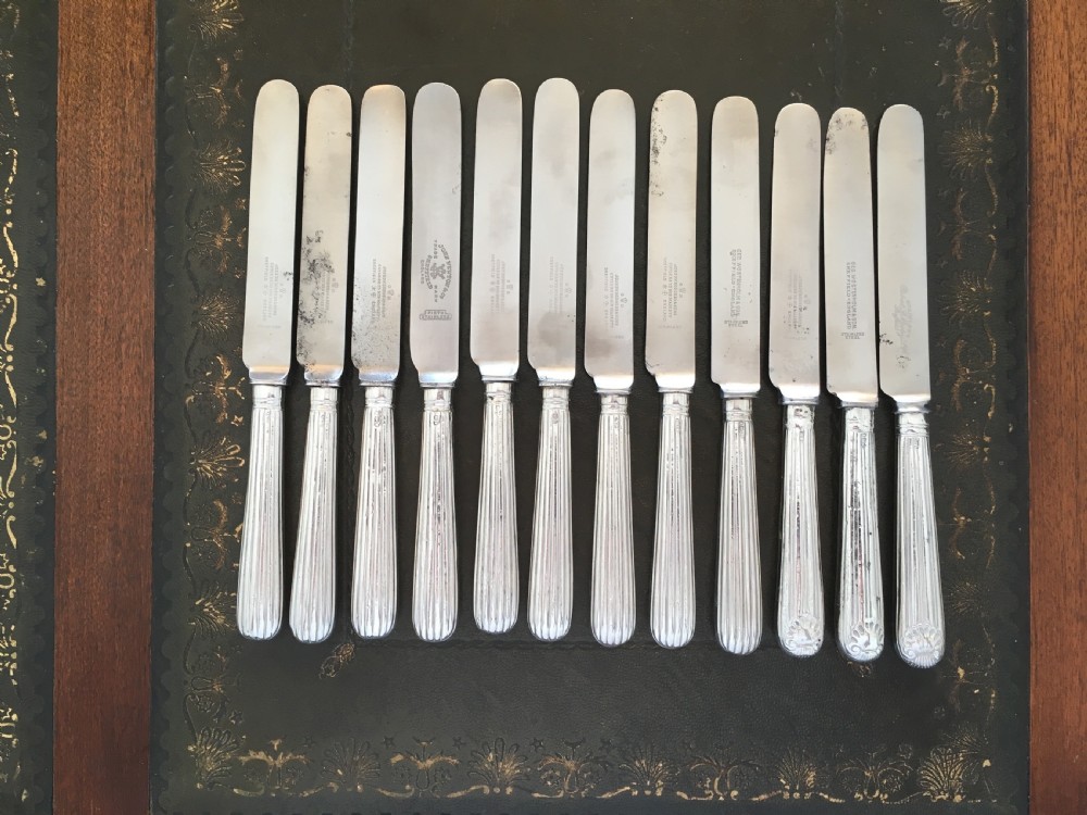 12 Georgian Silver Dinner Knives View II