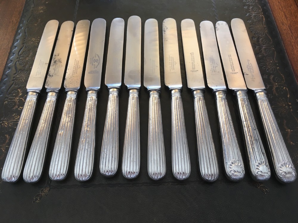 12 Georgian Silver Dinner Knives View VII