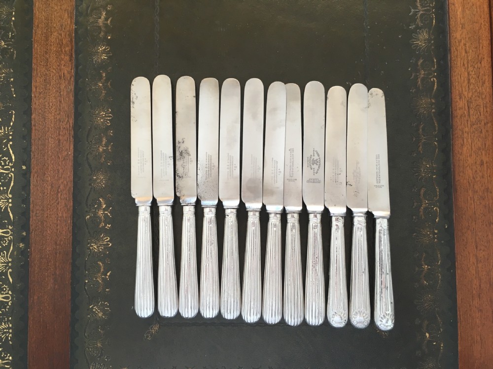 12 Georgian Silver Dinner Knives View IX