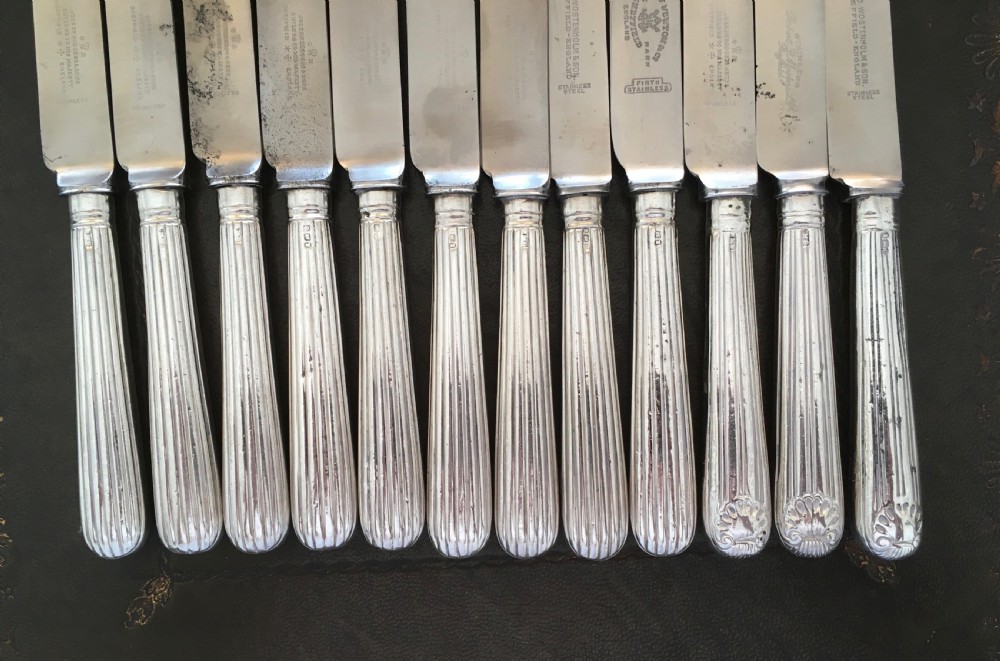 12 Georgian Silver Dinner Knives View XI