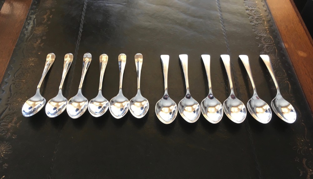 6 Silver Teaspoons & 6 Silver Egg Spoons View II
