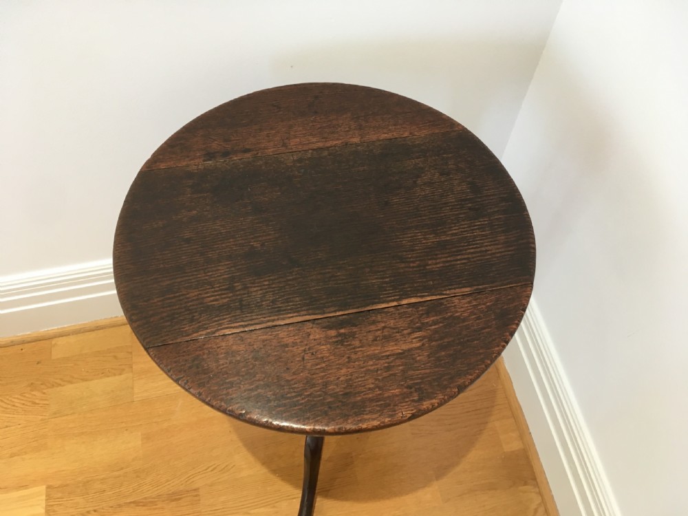 Georgian Oak Tripod Table View XI