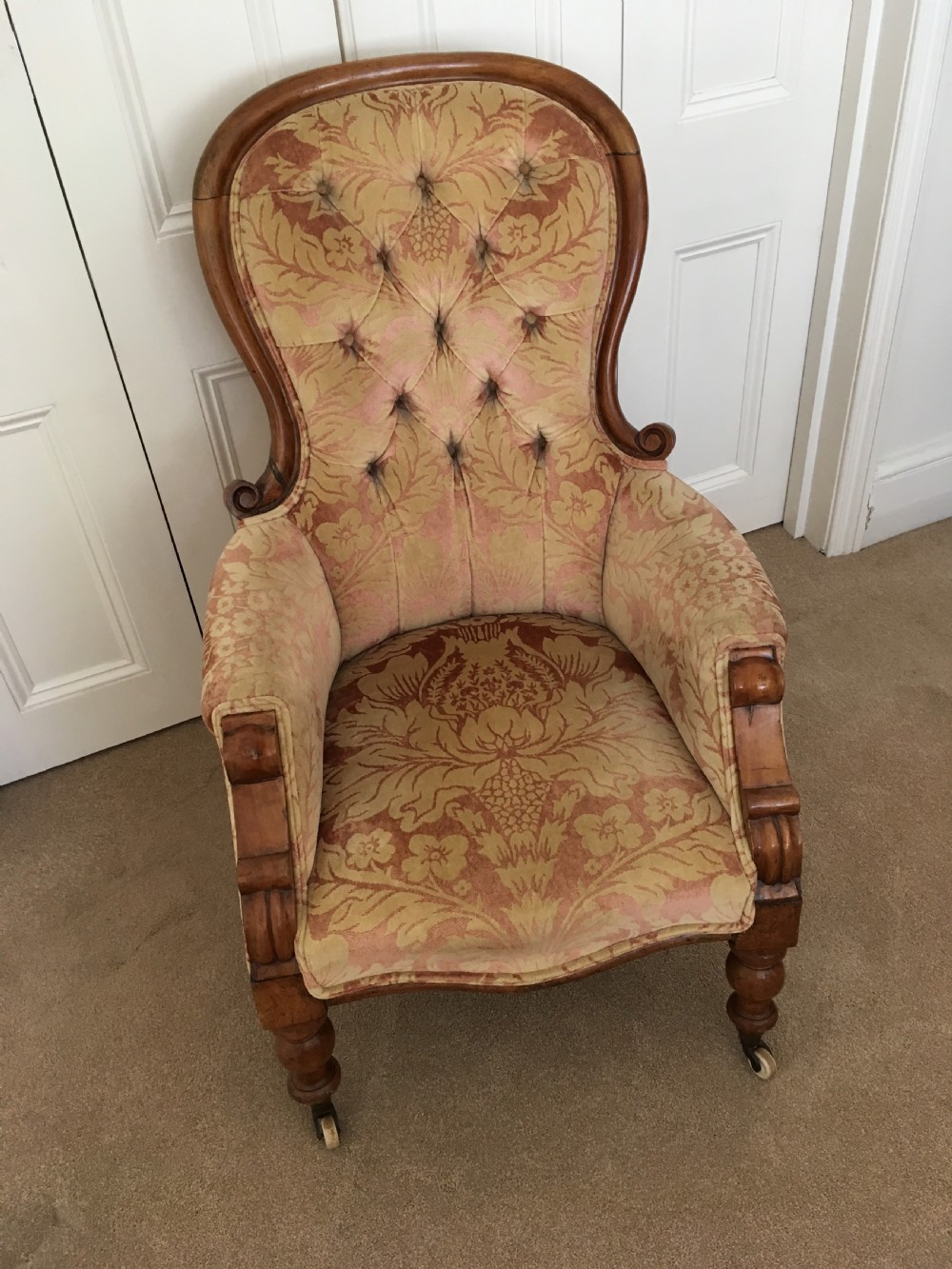 Walnut Spoon Back Armchair