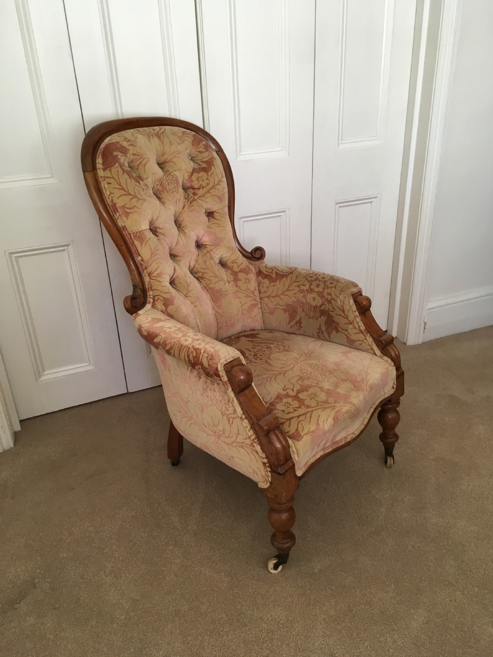Walnut Spoon Back Armchair View II