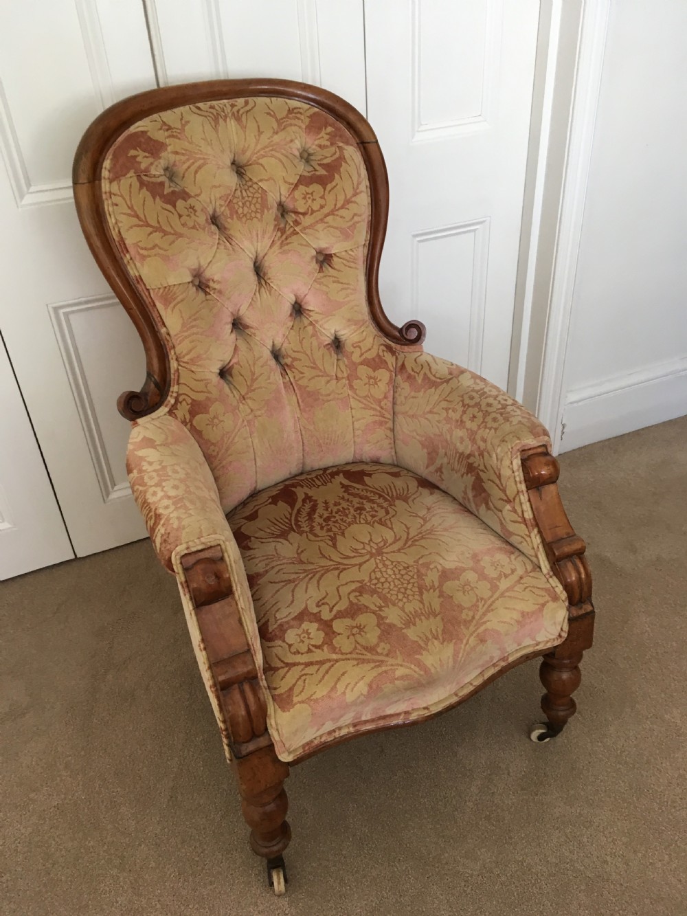 Walnut Spoon Back Armchair View V