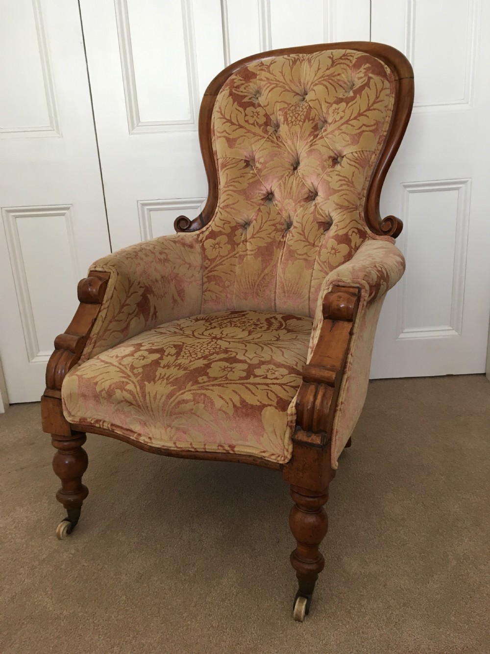 Walnut Spoon Back Armchair View X