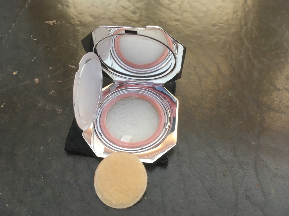 Octagonal Silver Powder Compact
