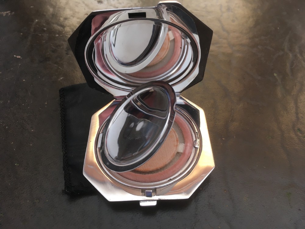 Octagonal Silver Powder Compact View VIII