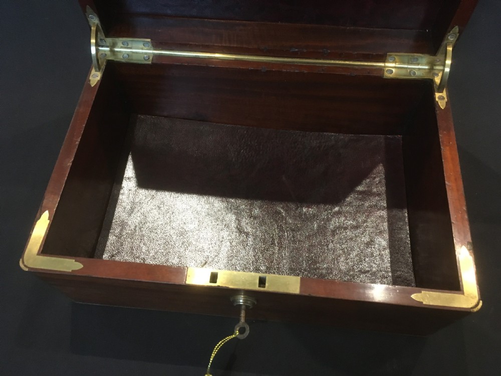 Mahogany Brass Bound Box View IX
