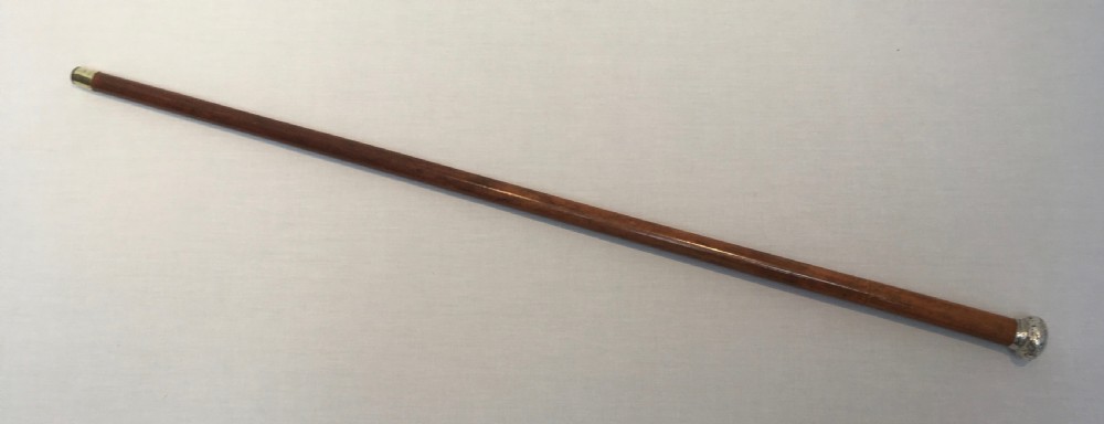 Victorian Malacca Sword Stick with Silver Embossed Knop View IV