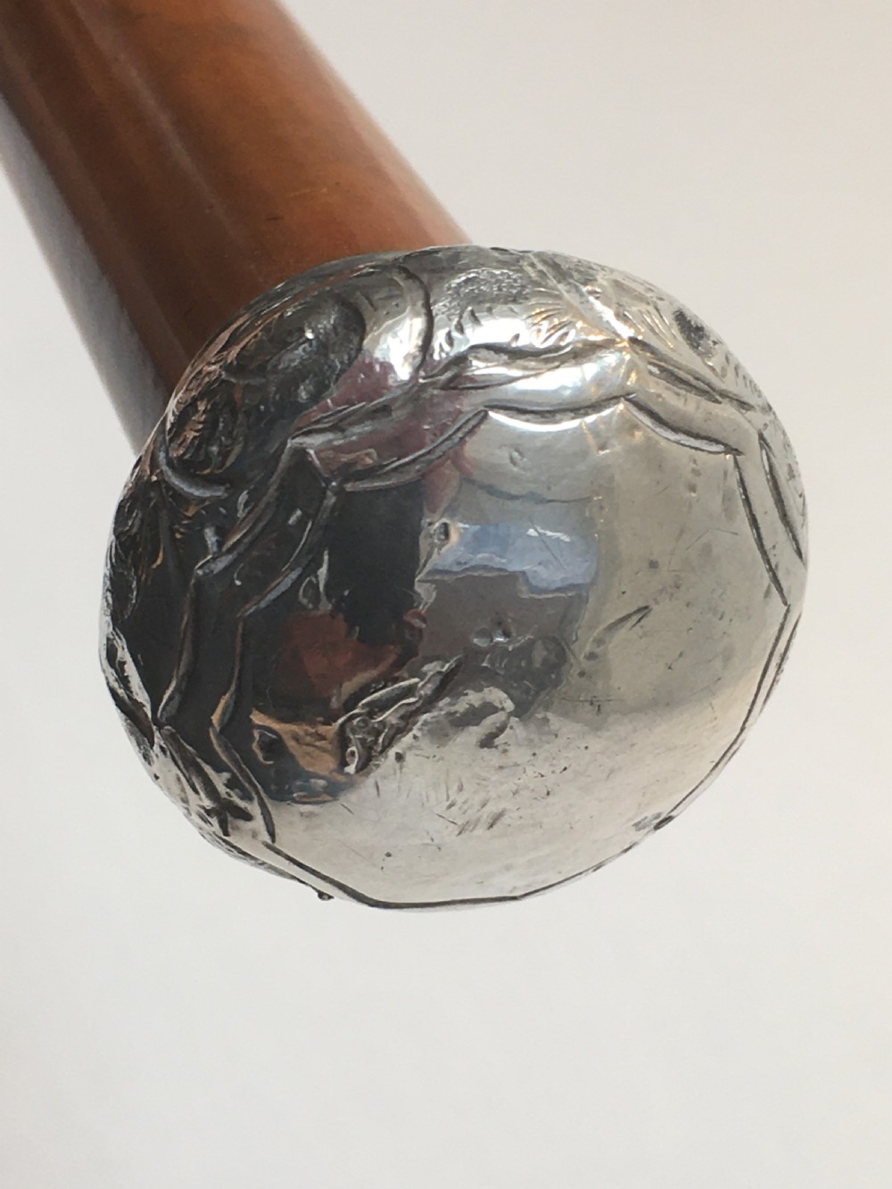 Victorian Malacca Sword Stick with Silver Embossed Knop View VII