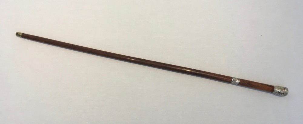 Late 19th Century Silver Embossed Sword Stick View II