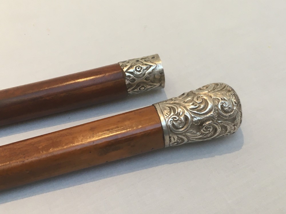 Late 19th Century Silver Embossed Sword Stick View III