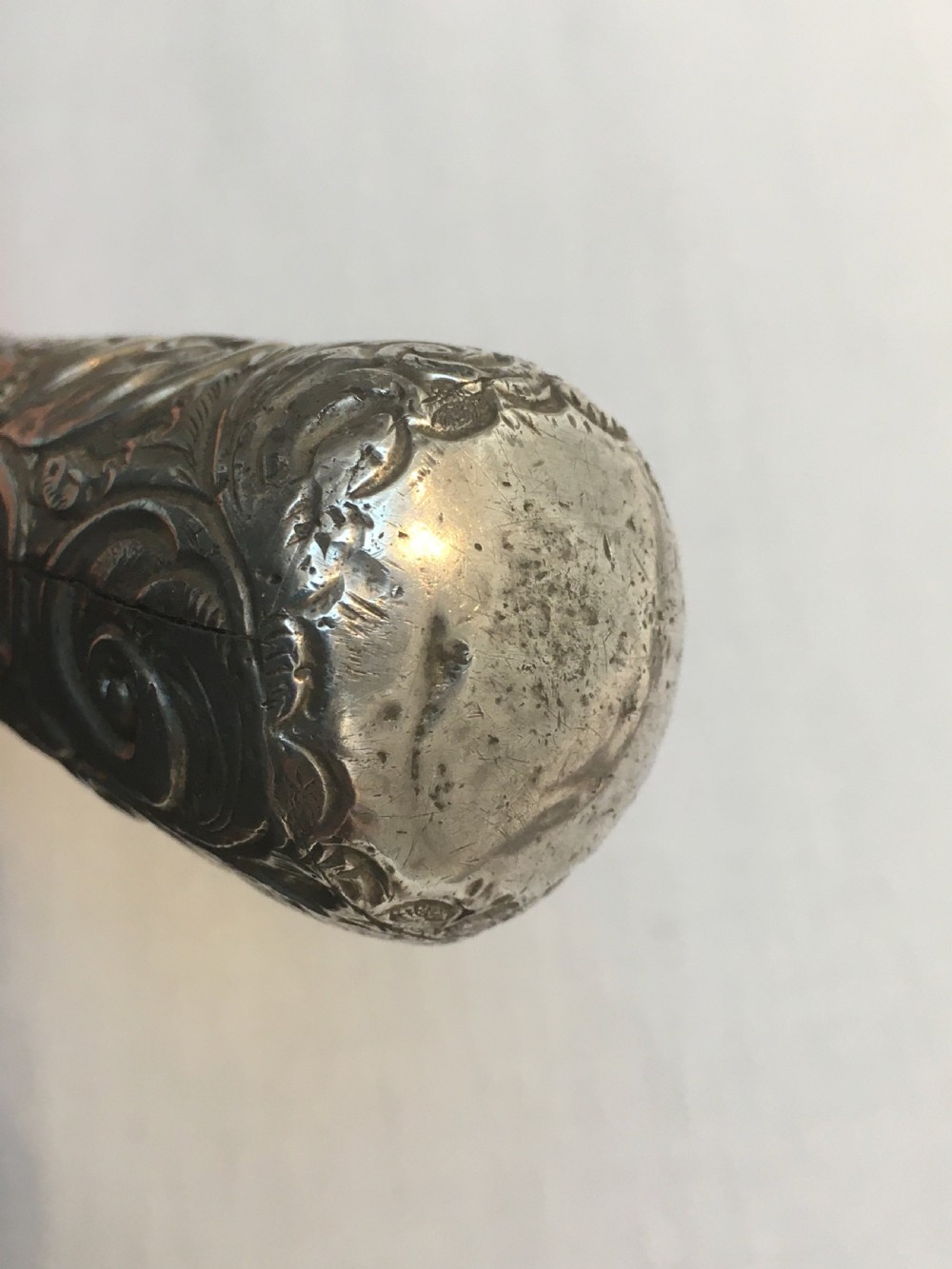 Late 19th Century Silver Embossed Sword Stick View VIII
