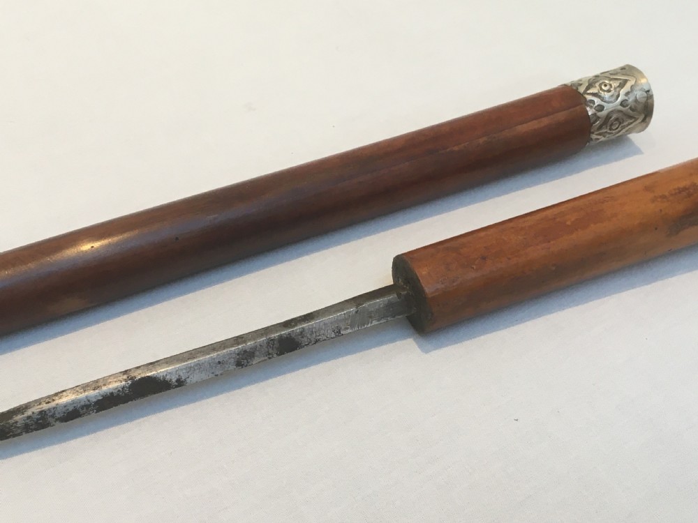 Late 19th Century Silver Embossed Sword Stick View IX