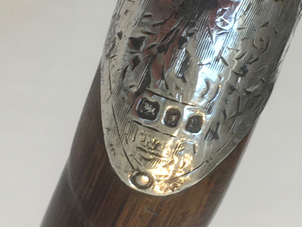 Silver Crook Handled Sword Stick 1885 View V
