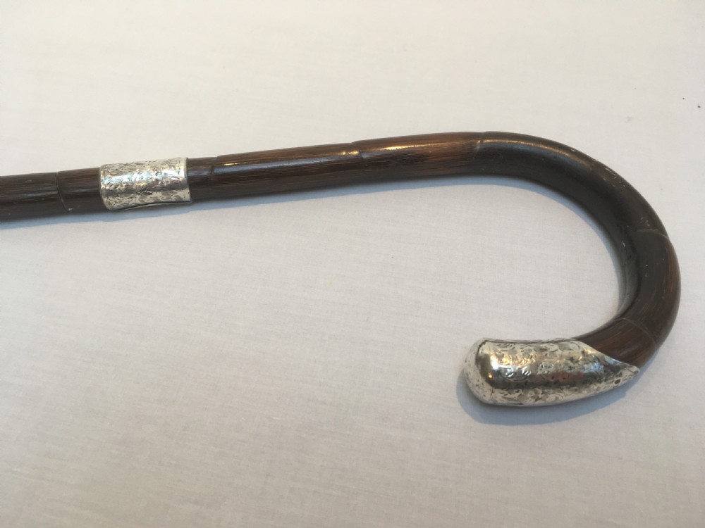 Silver Crook Handled Sword Stick 1885 View VI
