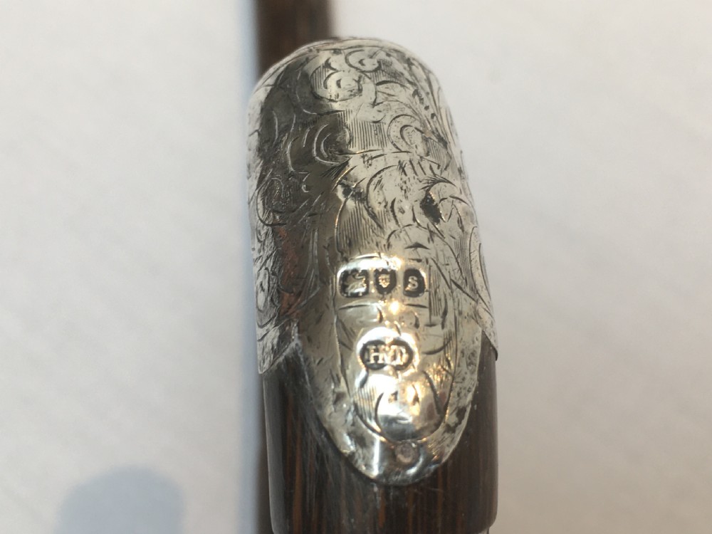 Silver Crook Handled Sword Stick 1913 View III