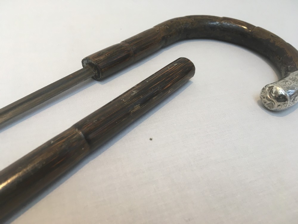 Silver Crook Handled Sword Stick 1913 View VIII