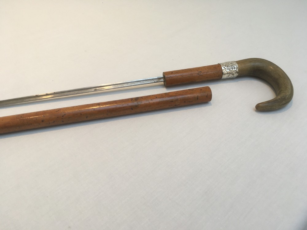 Ram's Horn Handled Sword Stick View IX