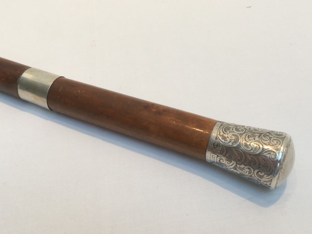 Sword Stick Silver Knop & Collar London 1891 View XI