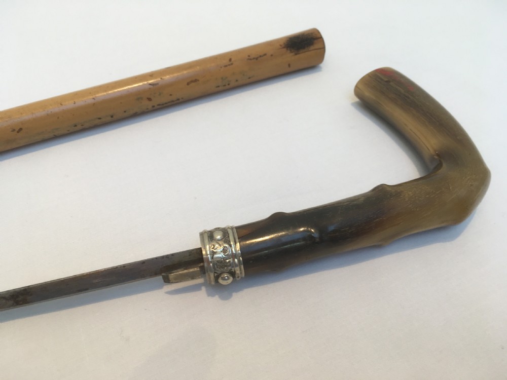 Sword Stick with Stiletto Blade View II