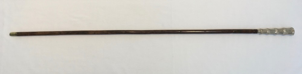 Silver Faux Bamboo Sword Stick. London 1846 View XII