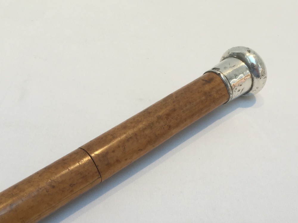 Silver Handled Malacca Sword Stick London 1886 View XI