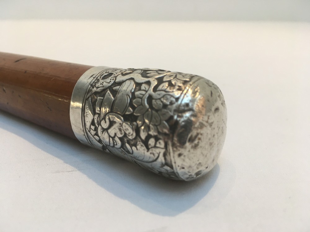 Chinese Silver Topped Sword Stick View VI