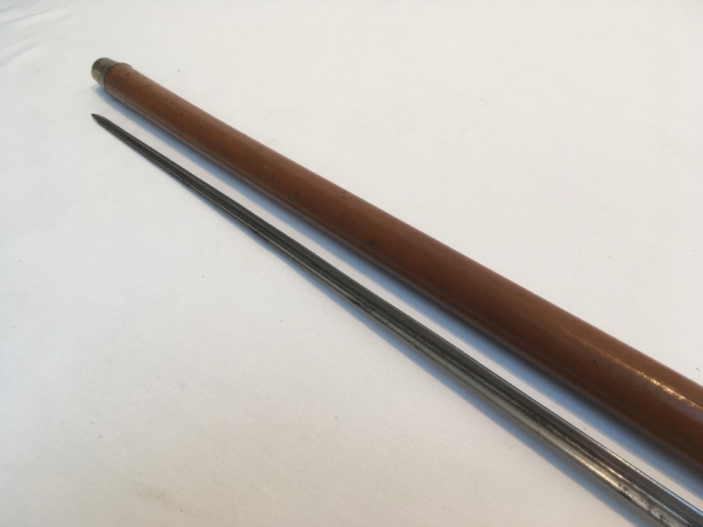 Chinese Silver Topped Sword Stick View IX