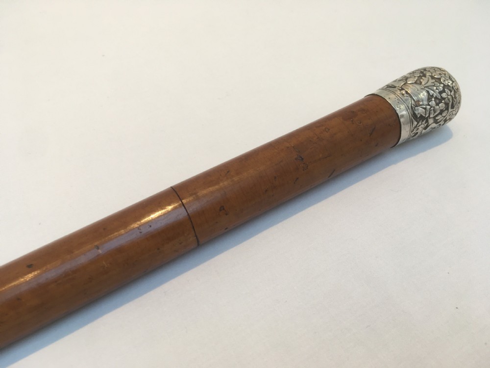 Chinese Silver Topped Sword Stick View X