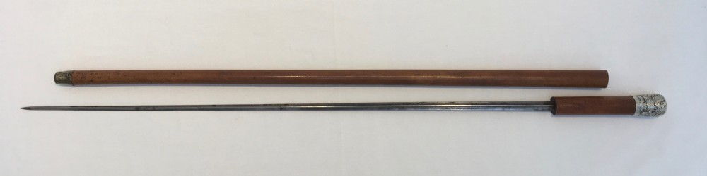Chinese Silver Topped Sword Stick View XIII