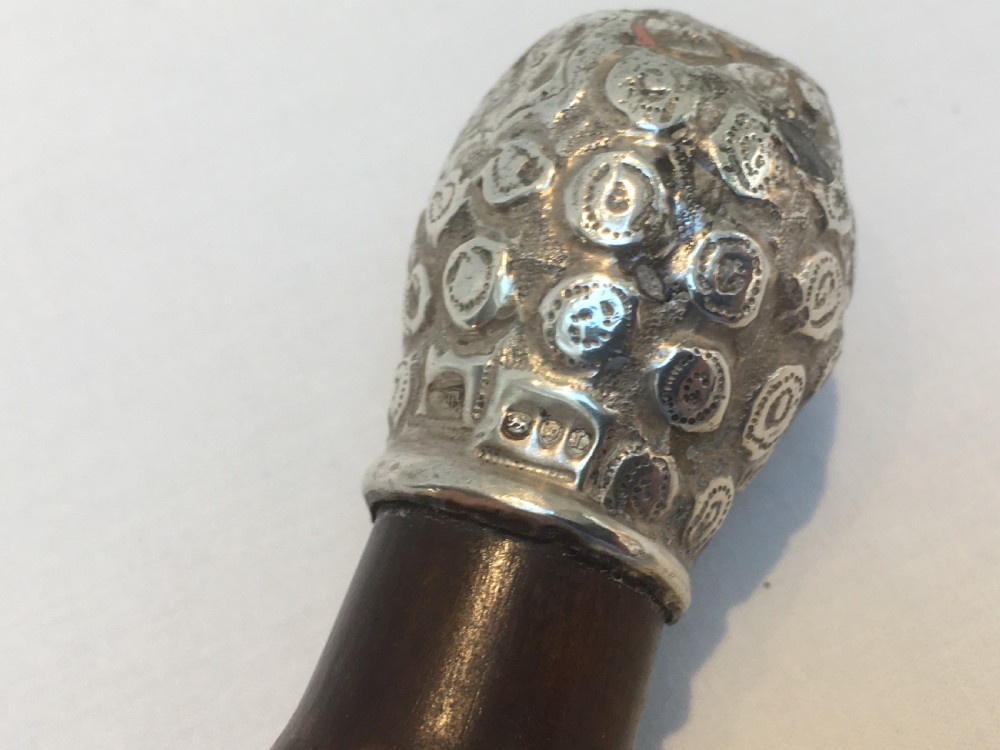 Silver Pineapple Topped Sword Stick London 1886 View VI