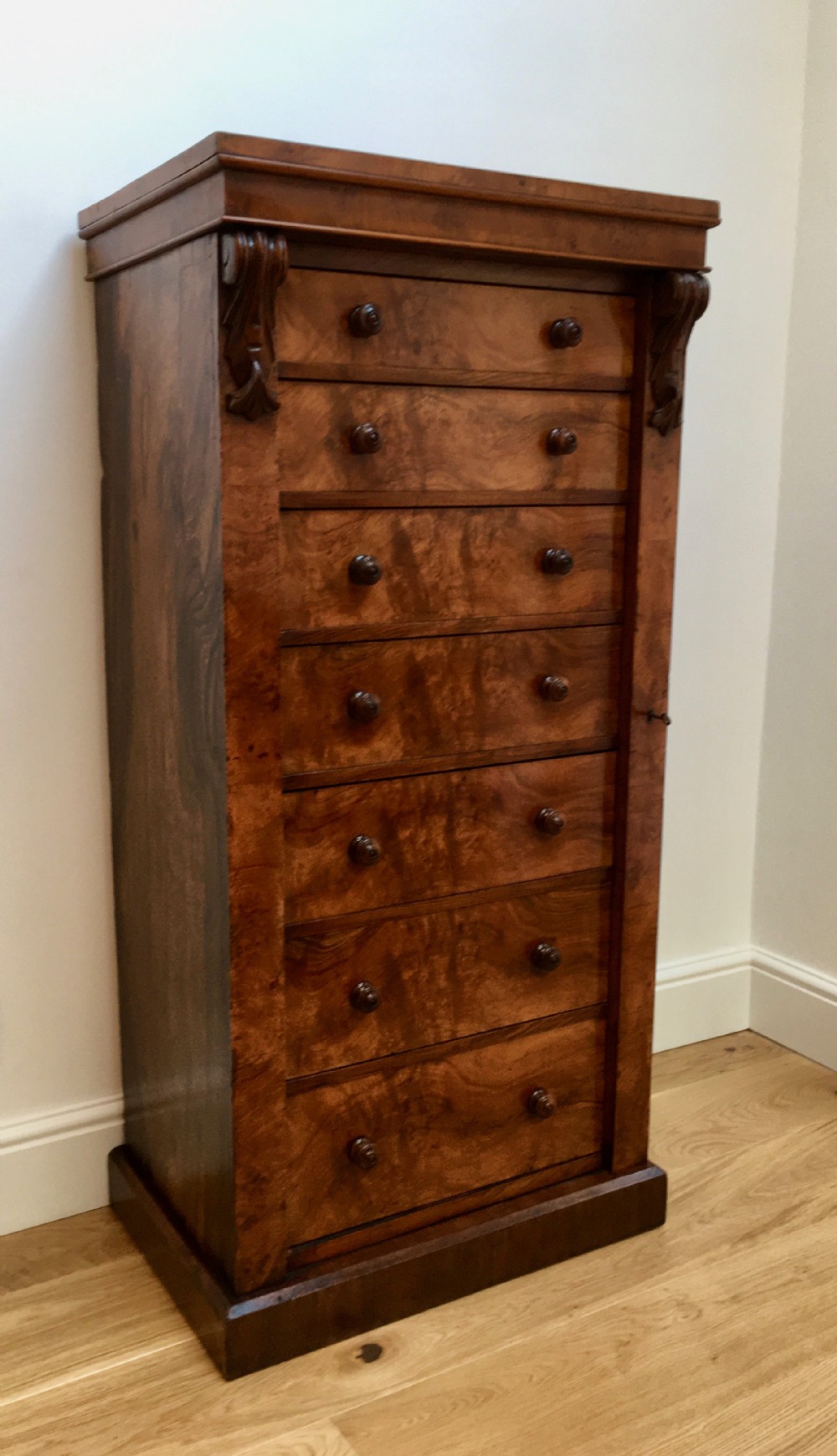 Burr Walnut Wellington Chest