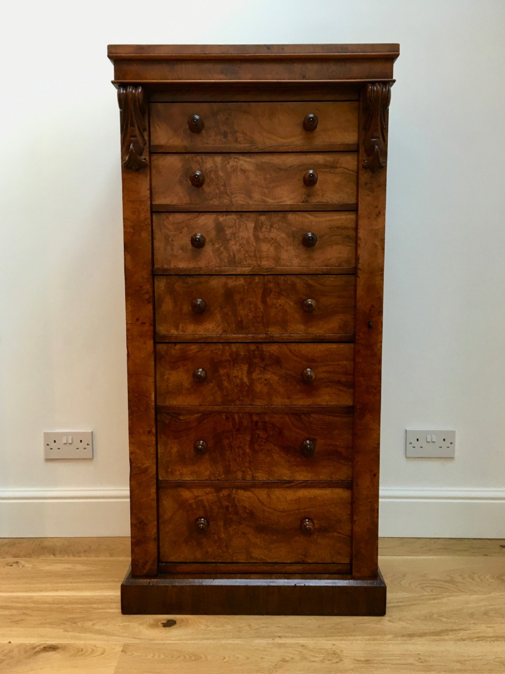 Burr Walnut Wellington Chest View III