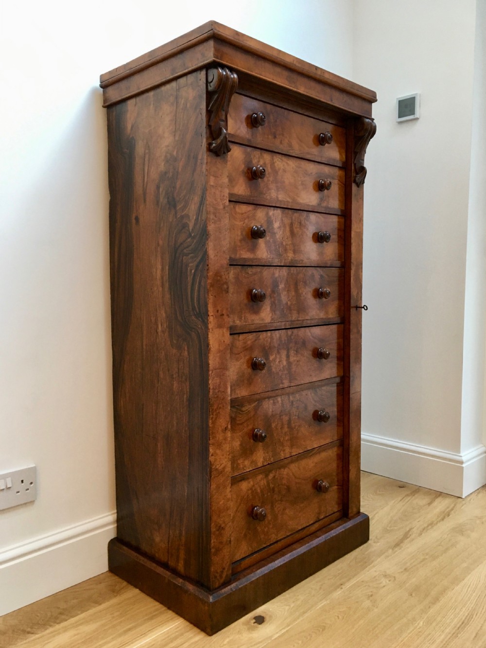 Burr Walnut Wellington Chest View IV